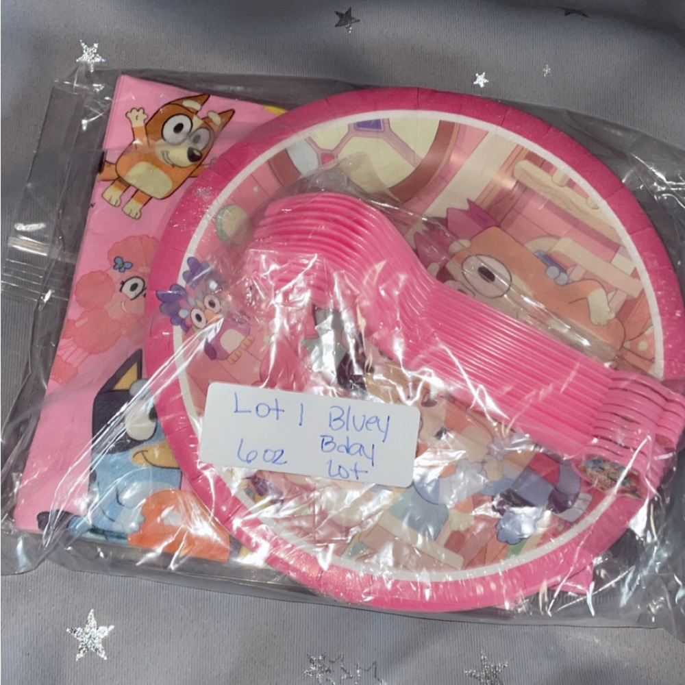 Bluey Lot 1 -  Birthday Party supplies forks plates napkins